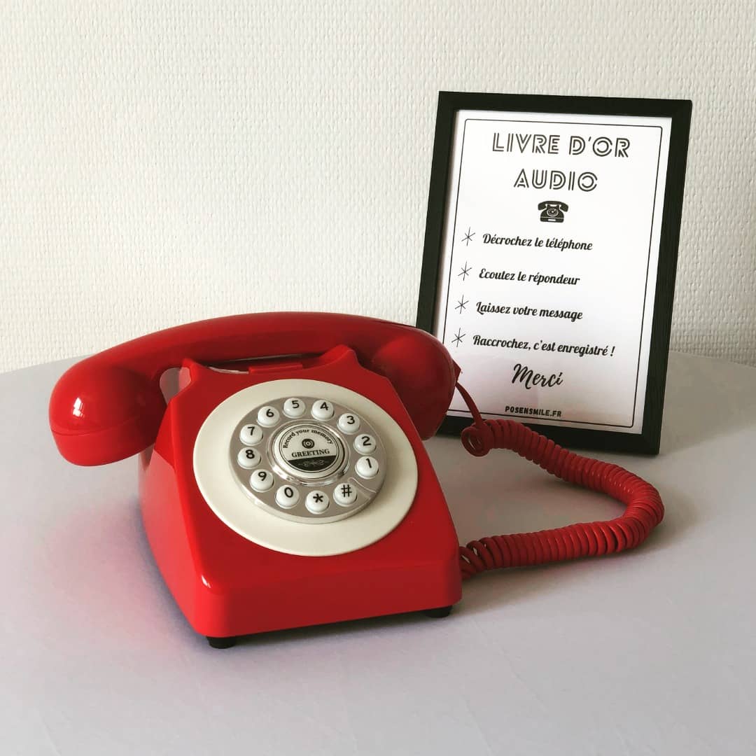 Livre d'or audio rouge